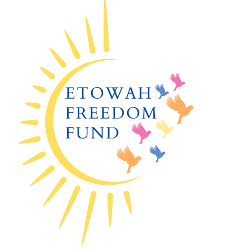 This is the Etowah Freedom Fund Logo. It features a sun and a flock of birds.